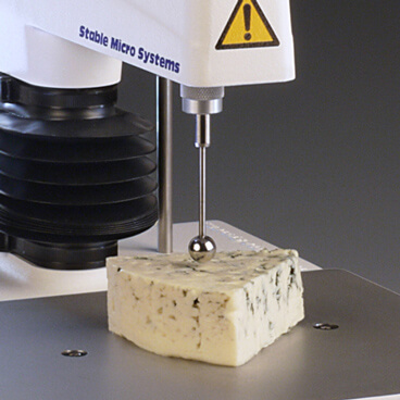 Spherical probe testin cheese sample