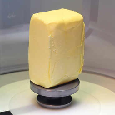 VolScan test on butter block sample