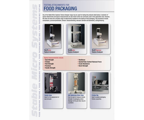 Food Packaging applications brochure