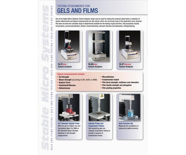 Gels and Films applications brochure