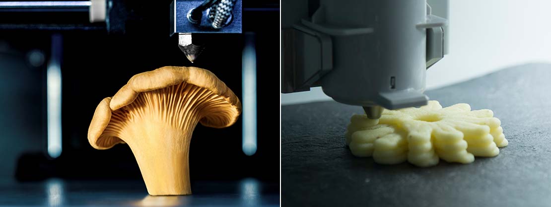 Examples of 3D food printing